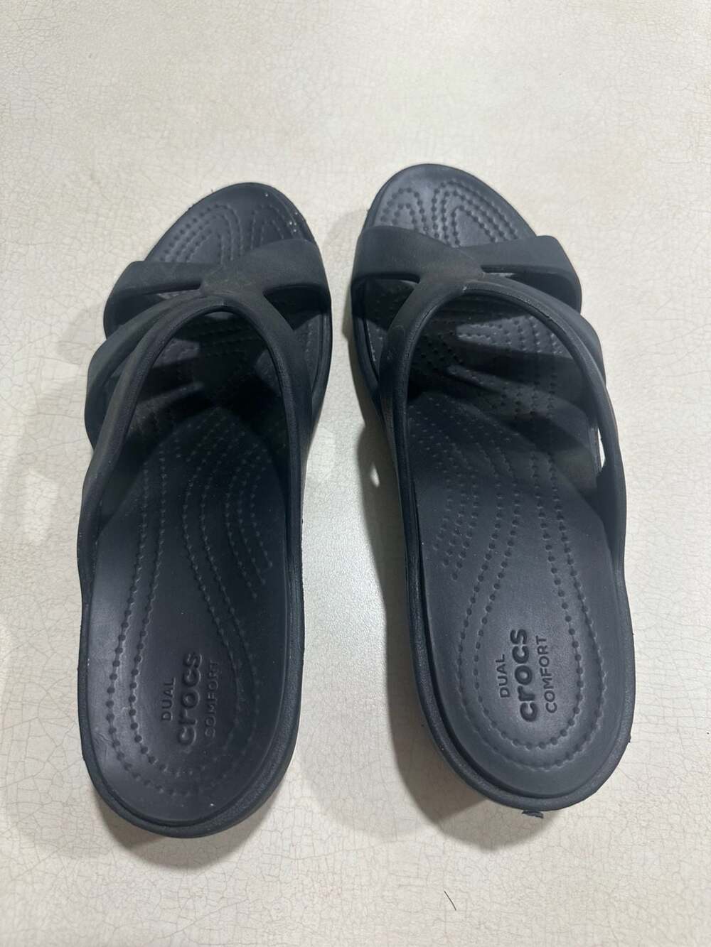 Crocs Women's Sanrah Crossband Wedge Slide Sandals - Picture 6 of 7